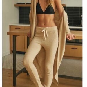 Elegant Pink Lounge Pajama Set(stock photo in cream) pink actual color